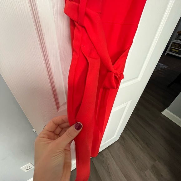 Red-Orange Banana Republic Jumpsuit w/ pockets - Picture 3 of 5